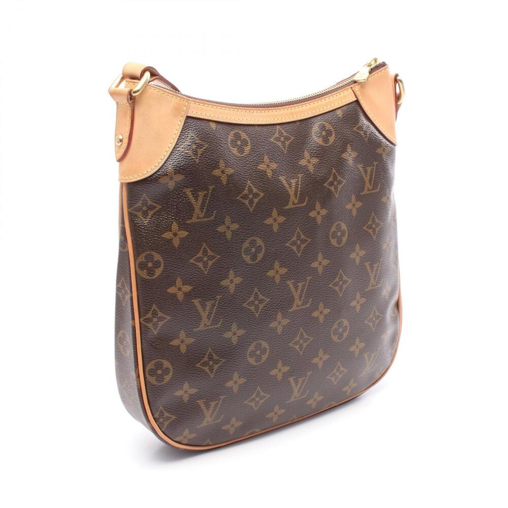 Louis Vuitton Brown Monogram Shoulder Leather Canvas Bag Odeon